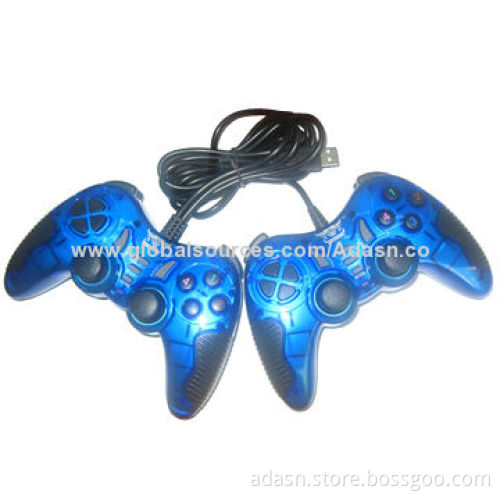 Wired PC USB twin USB Joystick, Double Shock and New Design, Various Colors,factory cheap price